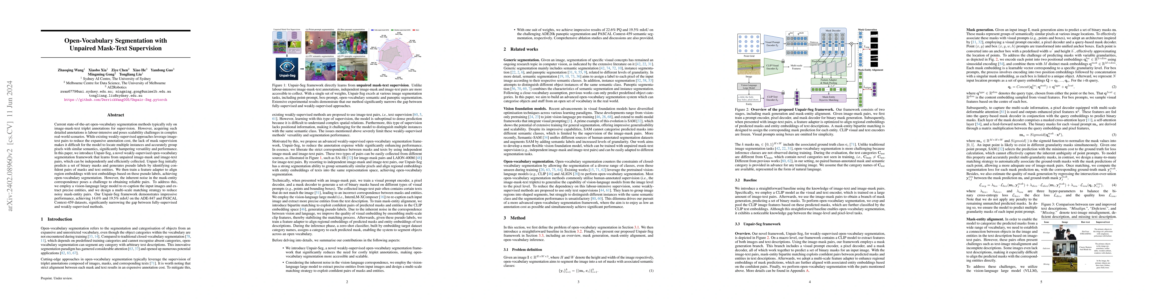 Thumbnail for Open-Vocabulary Segmentation with Unpaired Mask-Text Supervision