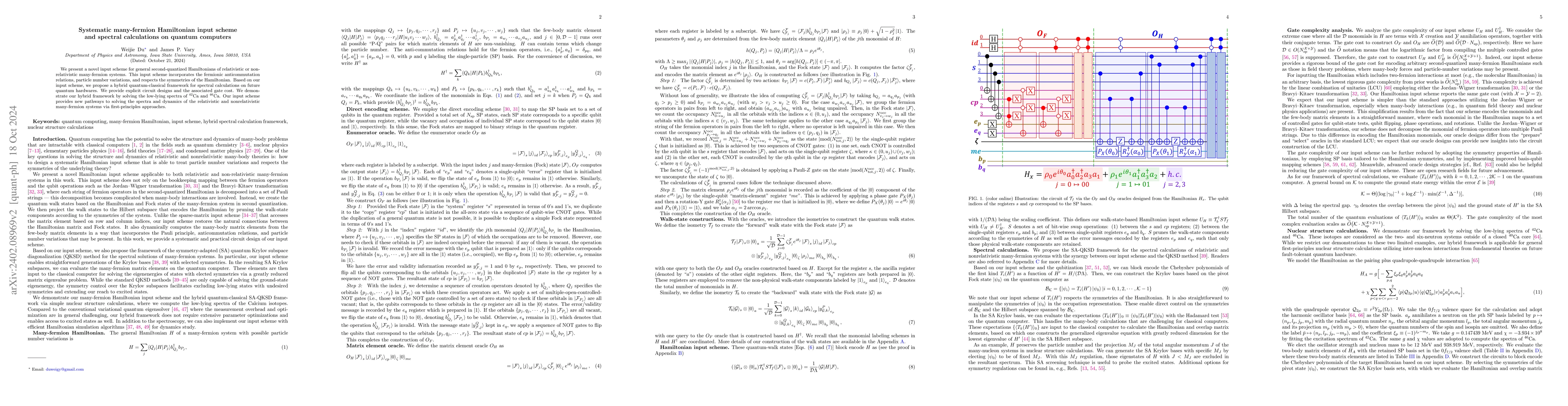 Thumbnail for Hamiltonian input model and spectroscopy on quantum computers
