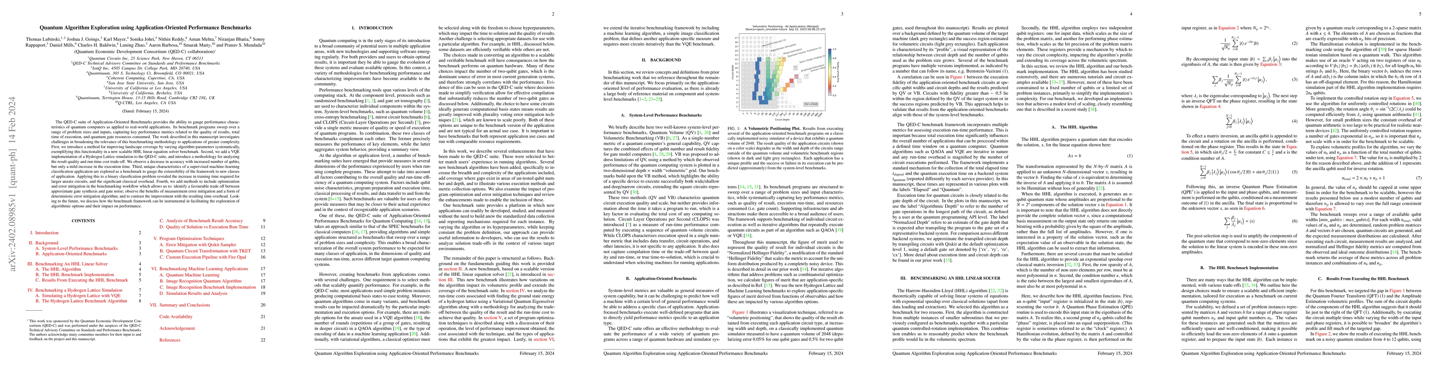 Thumbnail for Quantum Algorithm Exploration using Application-Oriented Performance
  Benchmarks