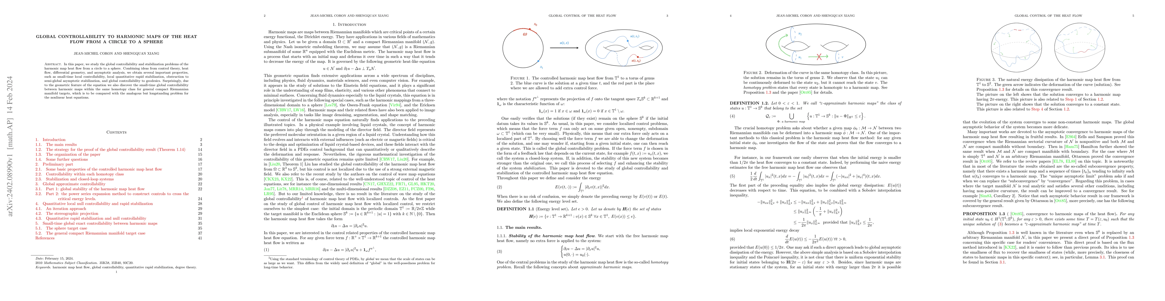 Thumbnail for Global controllability to harmonic maps of the heat flow from a circle
  to a sphere