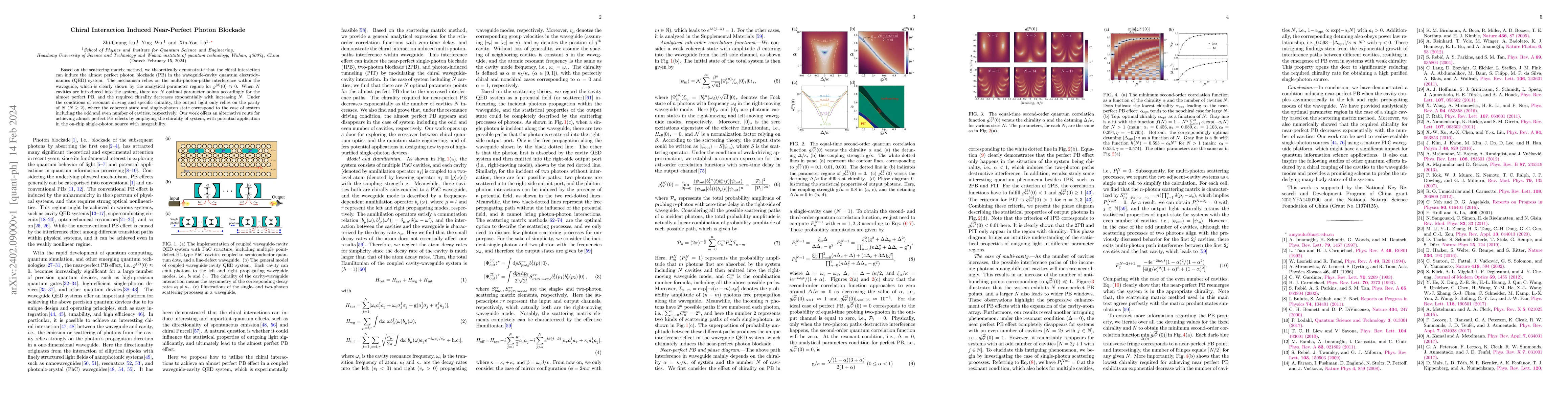Thumbnail for Chiral Interaction Induced Near-Perfect Photon Blockade