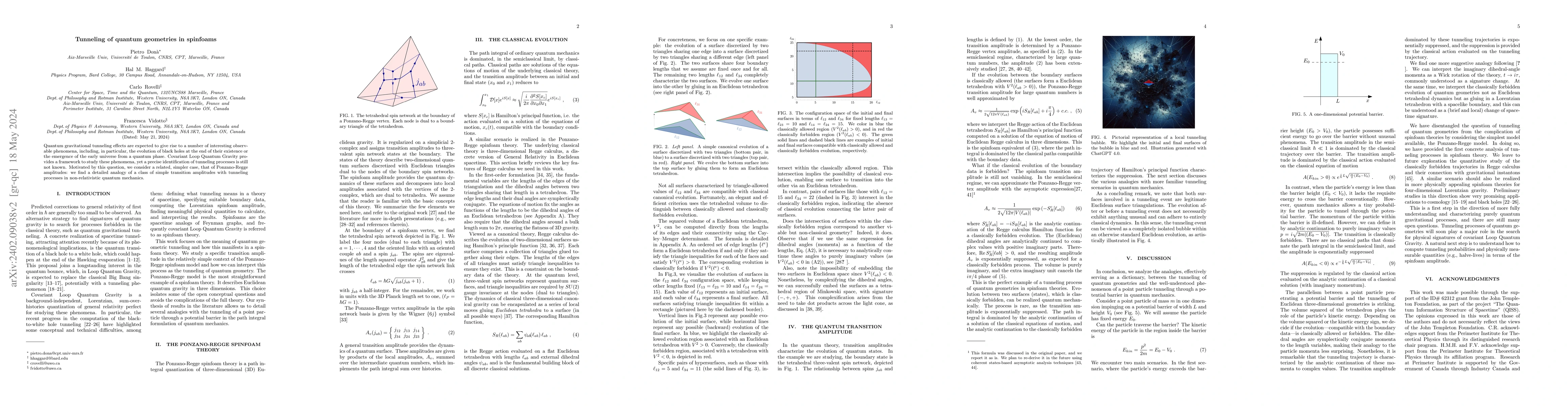 Thumbnail for Tunneling of quantum geometries in spinfoams