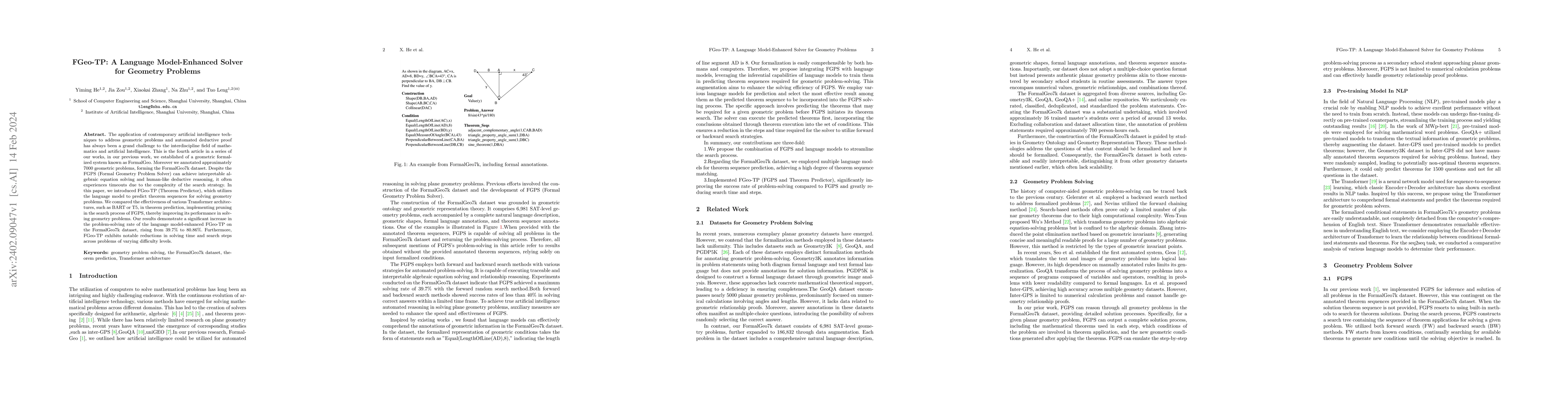 Thumbnail for FGeo-TP: A Language Model-Enhanced Solver for Geometry Problems