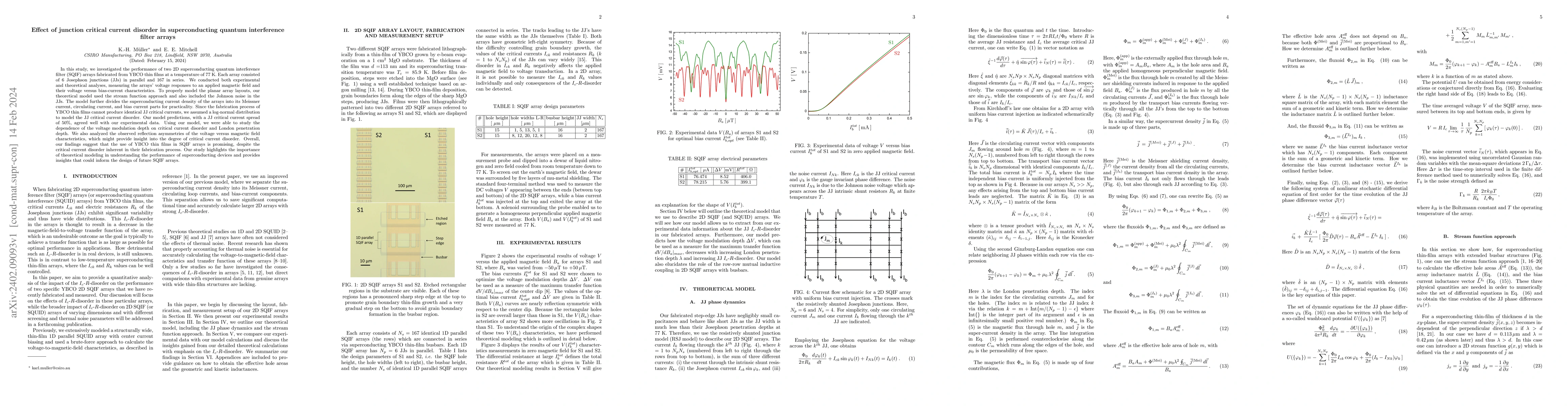 Thumbnail for Effect of junction critical current disorder in superconducting quantum
  interference filter arrays