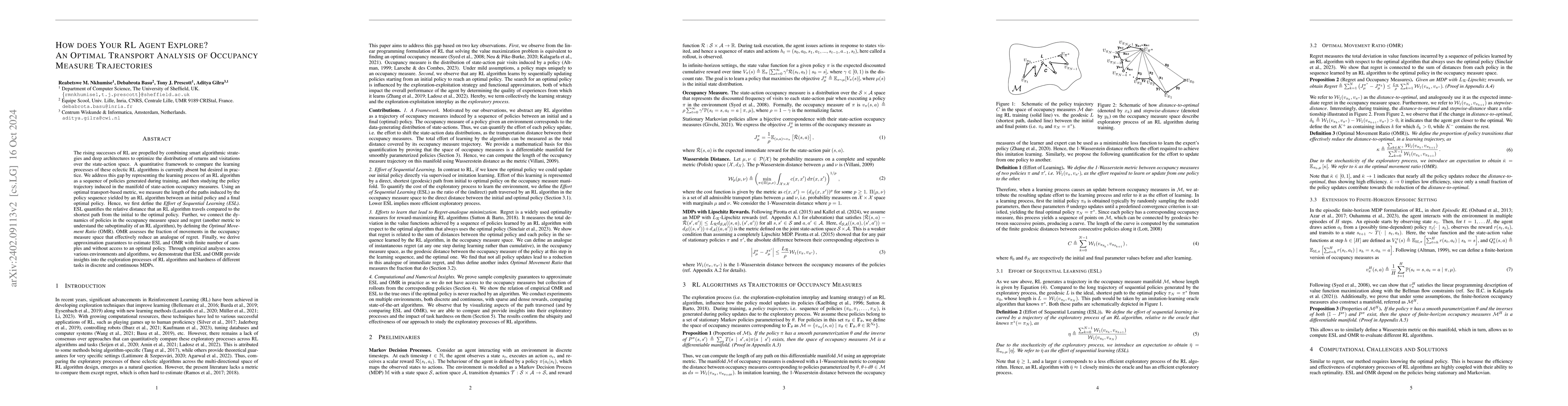 Thumbnail for Measuring Exploration in Reinforcement Learning via Optimal Transport in
  Policy Space