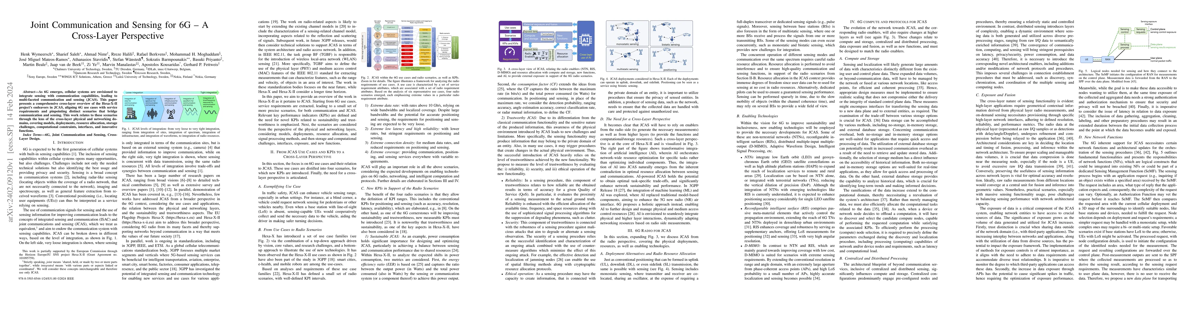 Thumbnail for Joint Communication and Sensing for 6G -- A Cross-Layer Perspective