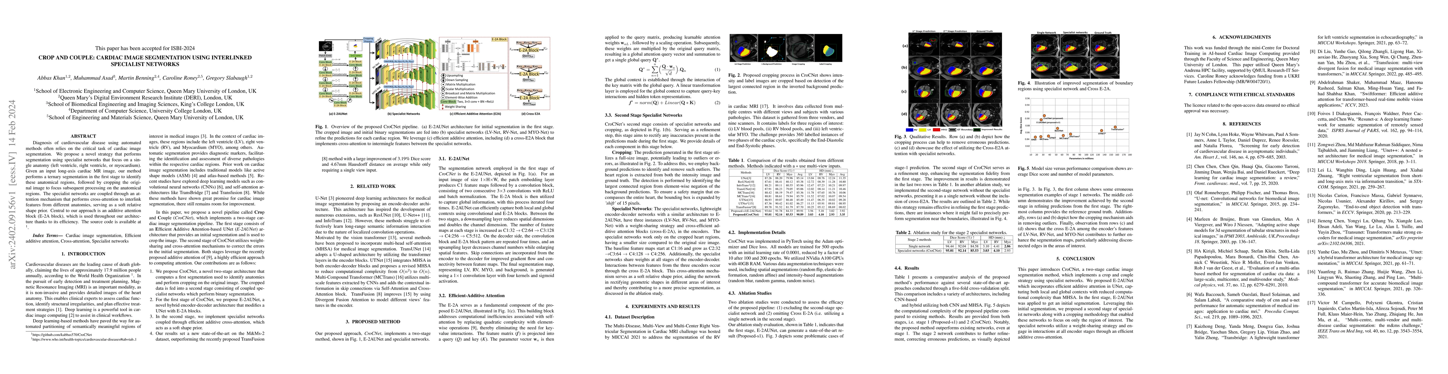 Thumbnail for Crop and Couple: cardiac image segmentation using interlinked specialist
  networks