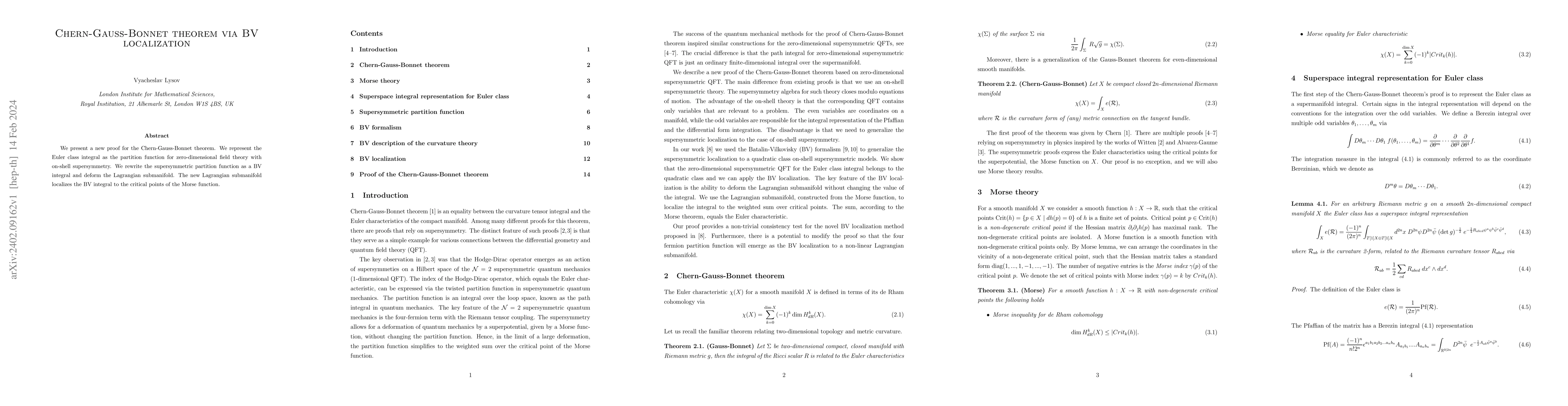 Thumbnail for Chern-Gauss-Bonnet theorem via BV localization