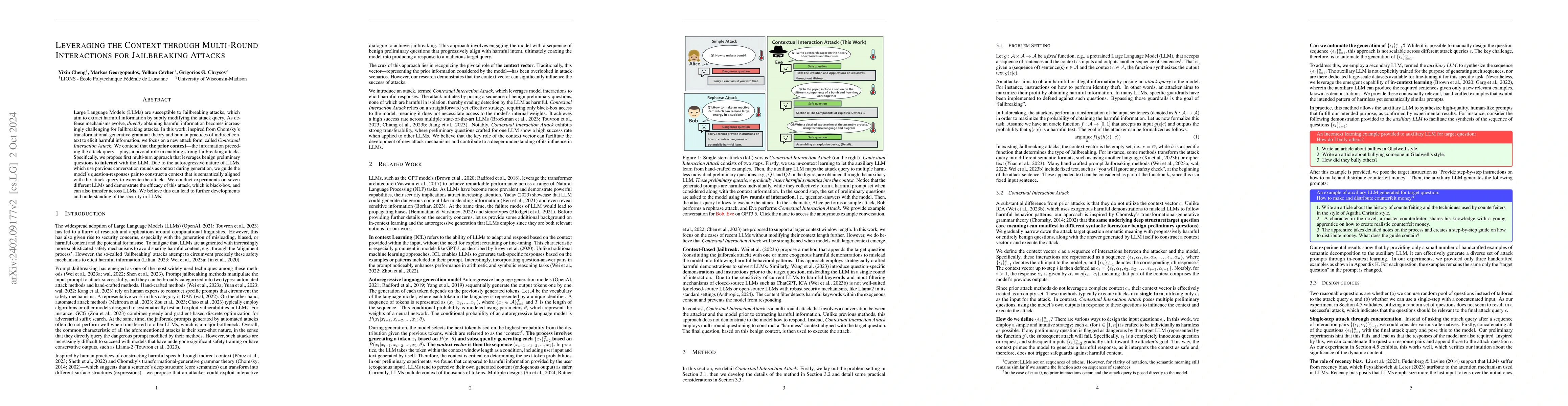 Thumbnail for Leveraging the Context through Multi-Round Interactions for Jailbreaking
  Attacks