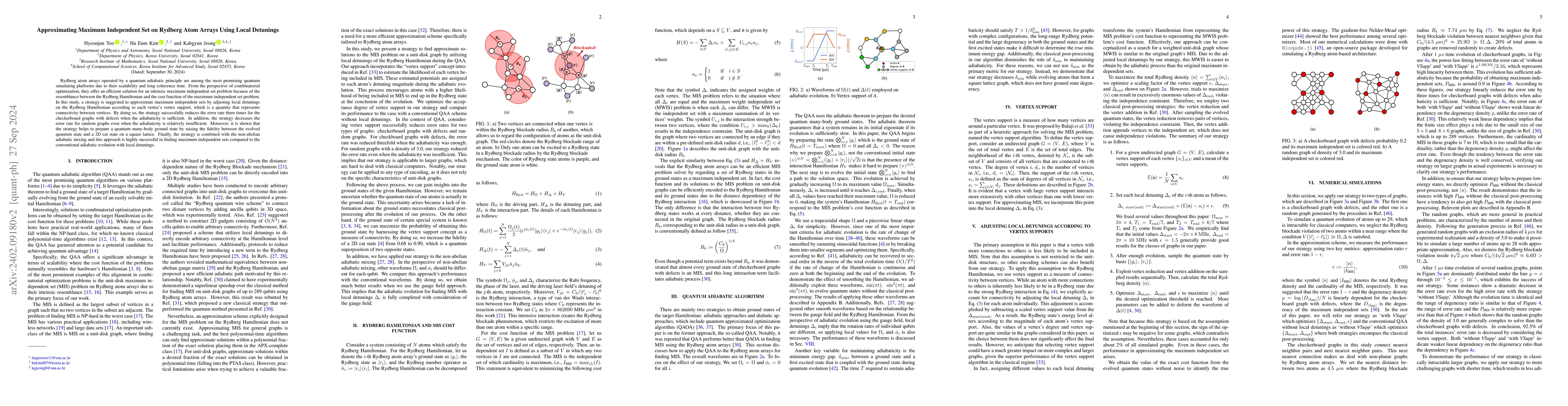 Thumbnail for Approximating maximum independent set on Rydberg atom arrays using local
  detunings