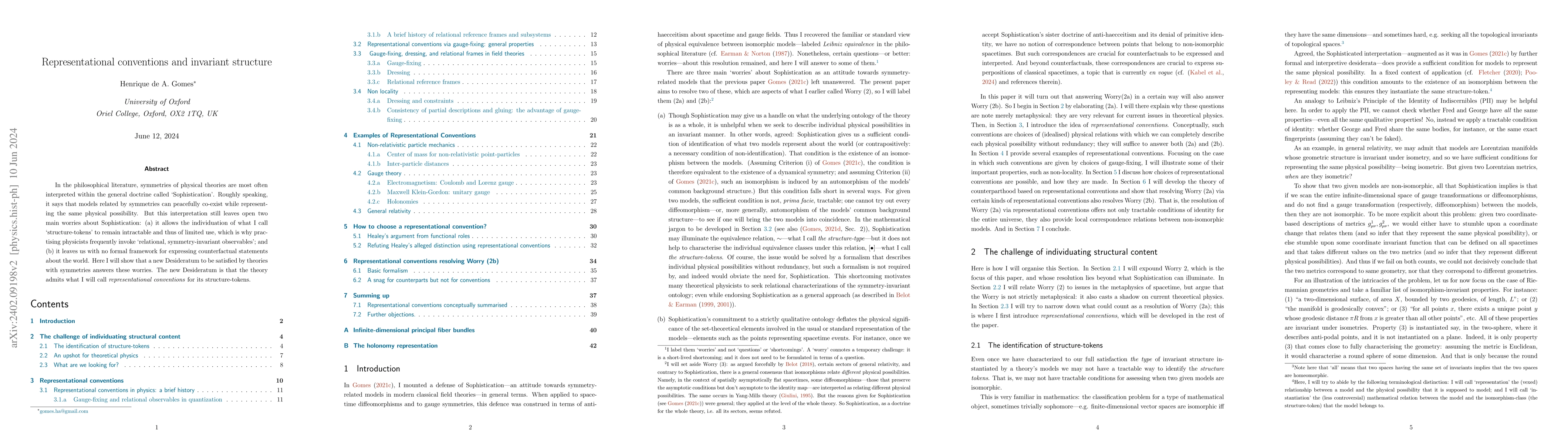 Thumbnail for Representational conventions and invariant structure