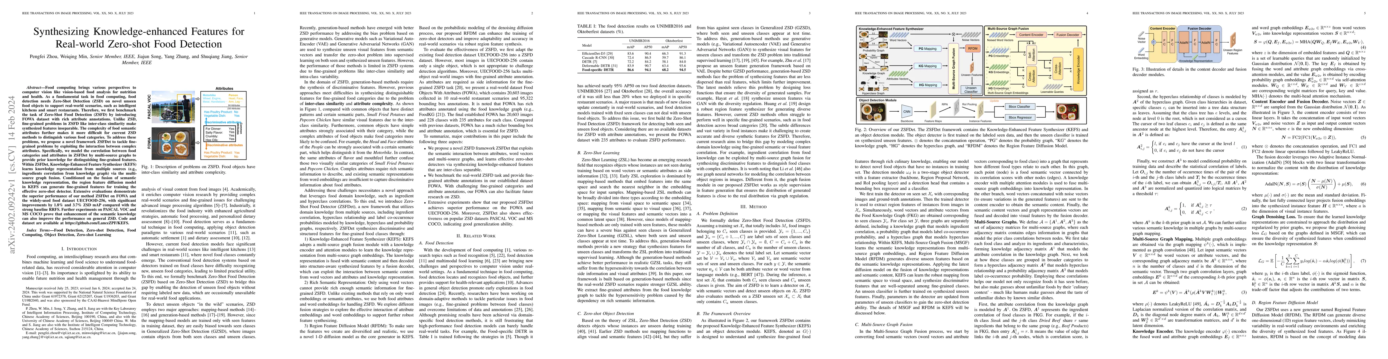 Thumbnail for Synthesizing Knowledge-enhanced Features for Real-world Zero-shot Food
  Detection