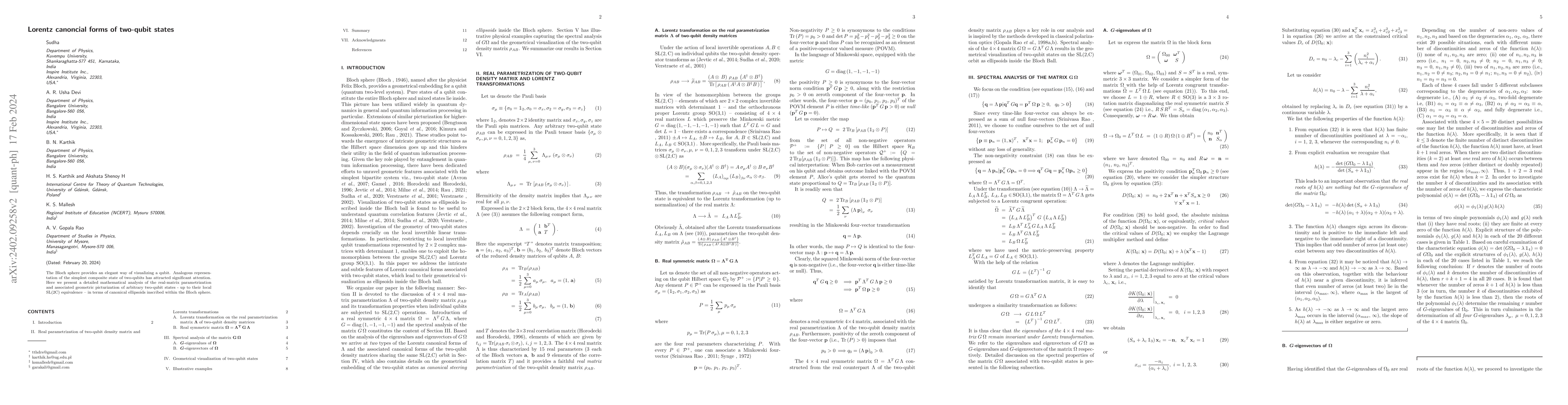 Thumbnail for Lorentz canoncial forms of two-qubit states