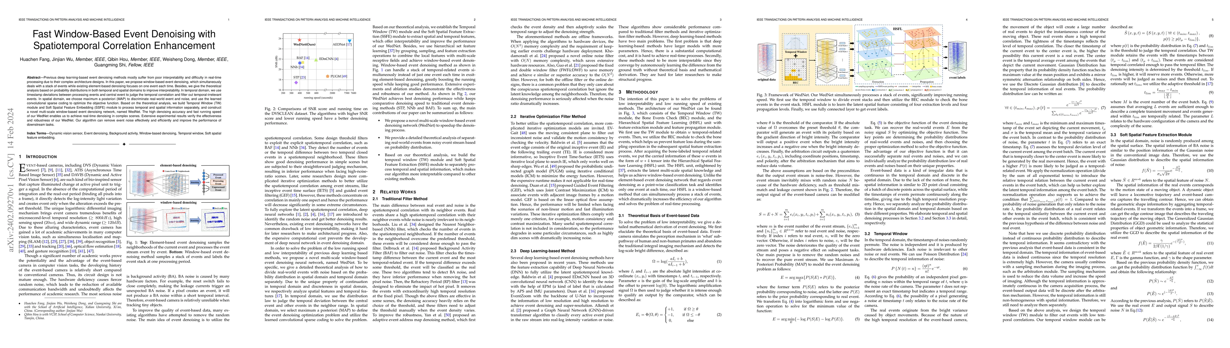 Thumbnail for Fast Window-Based Event Denoising with Spatiotemporal Correlation
  Enhancement