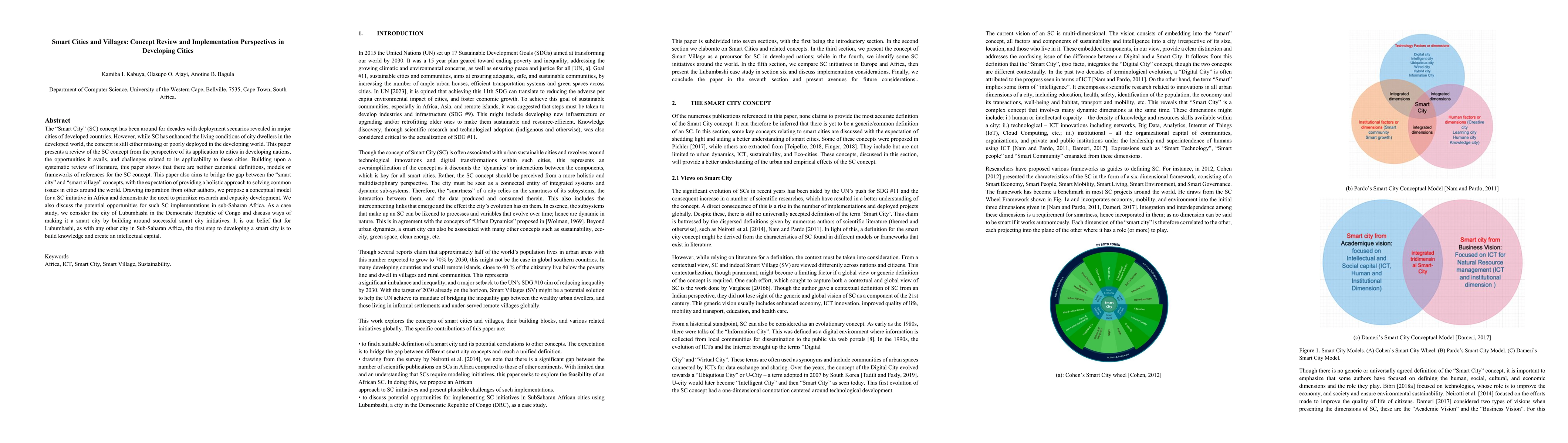 Thumbnail for Smart Cities and Villages: Concept Review and Implementation
  Perspectives in Developing Cities