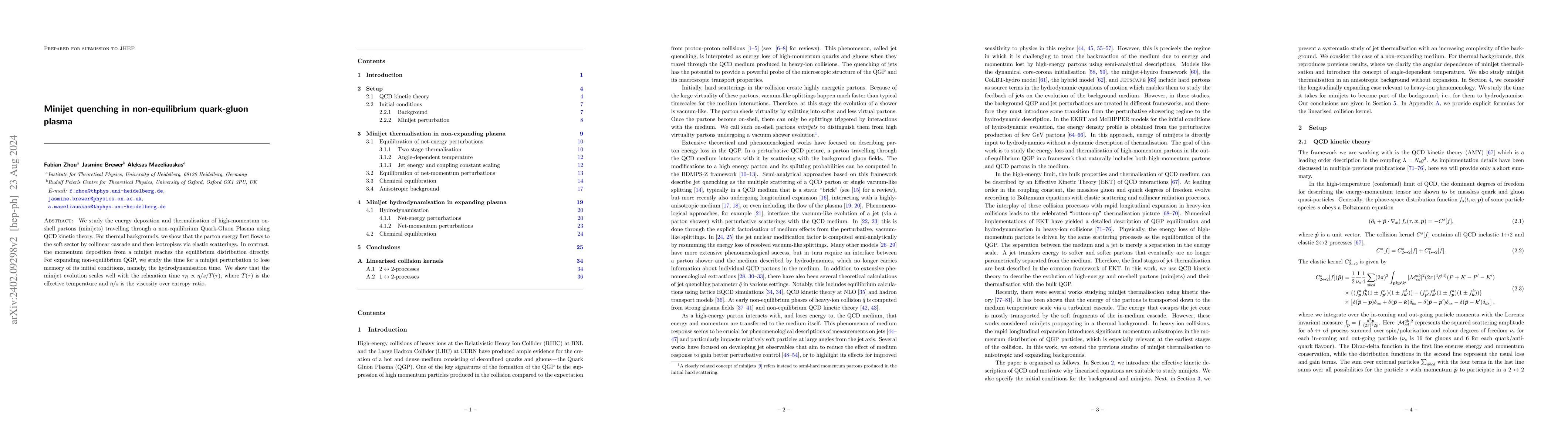 Thumbnail for Minijet quenching in non-equilibrium quark-gluon plasma
