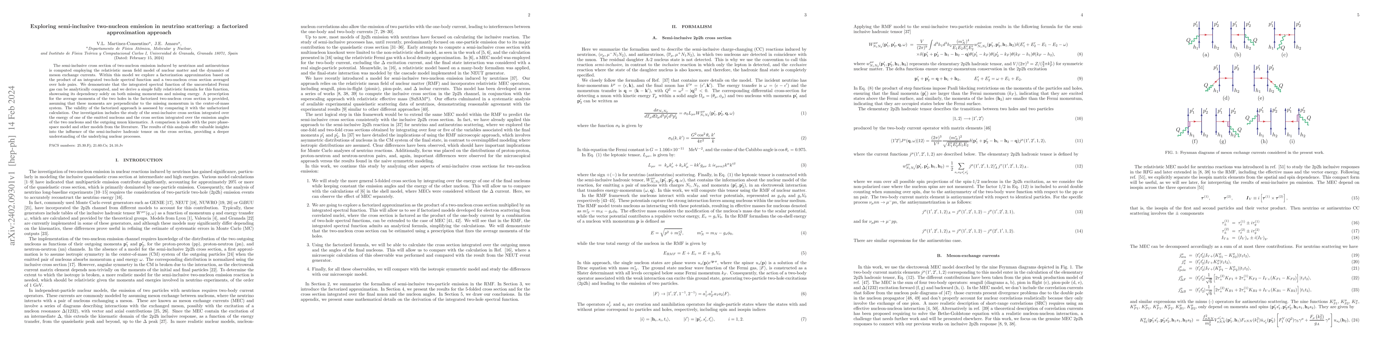 Thumbnail for Exploring semi-inclusive two-nucleon emission in neutrino scattering: a
  factorized approximation approach