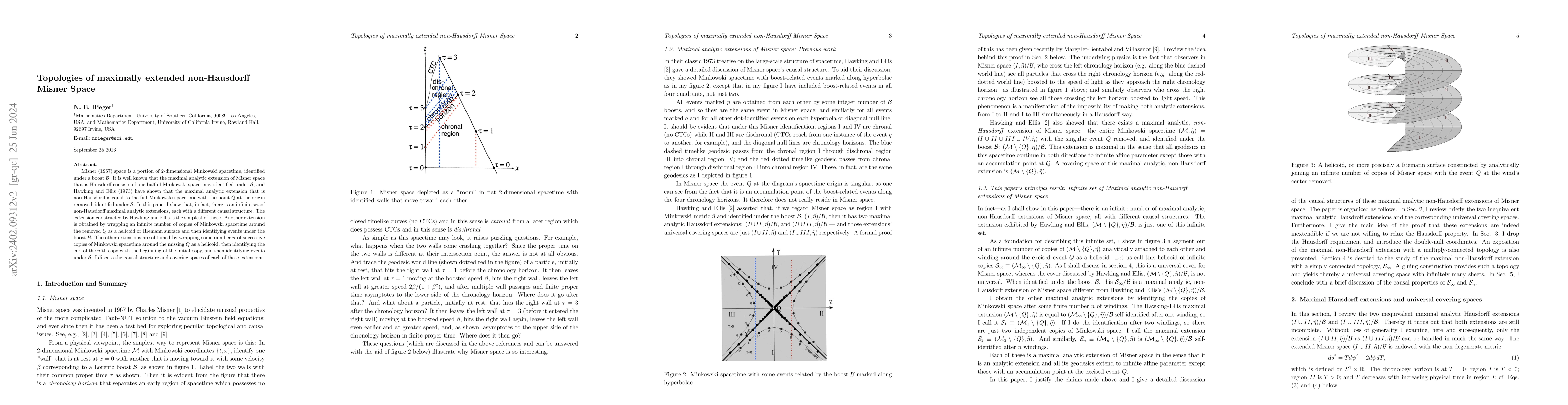 Thumbnail for Topologies of maximally extended non-Hausdorff Misner Space