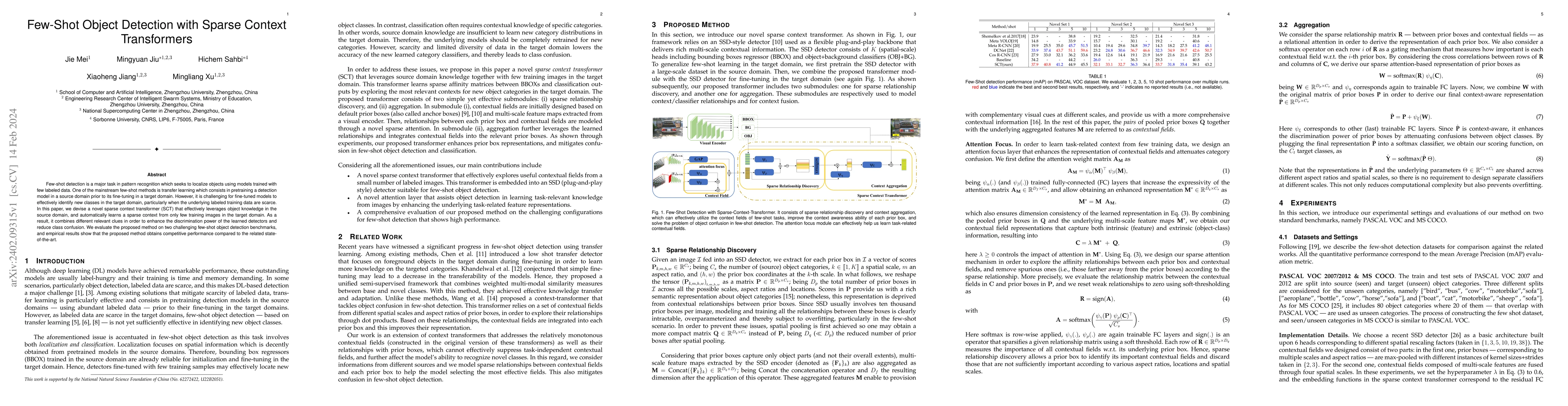 Thumbnail for Few-Shot Object Detection with Sparse Context Transformers