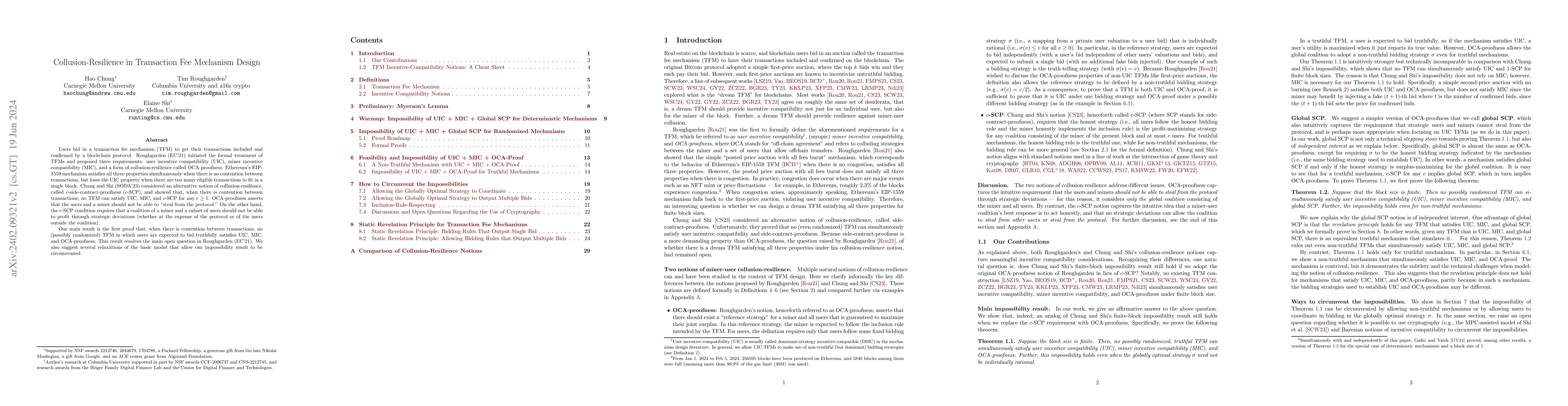 Thumbnail for Collusion-Resilience in Transaction Fee Mechanism Design
