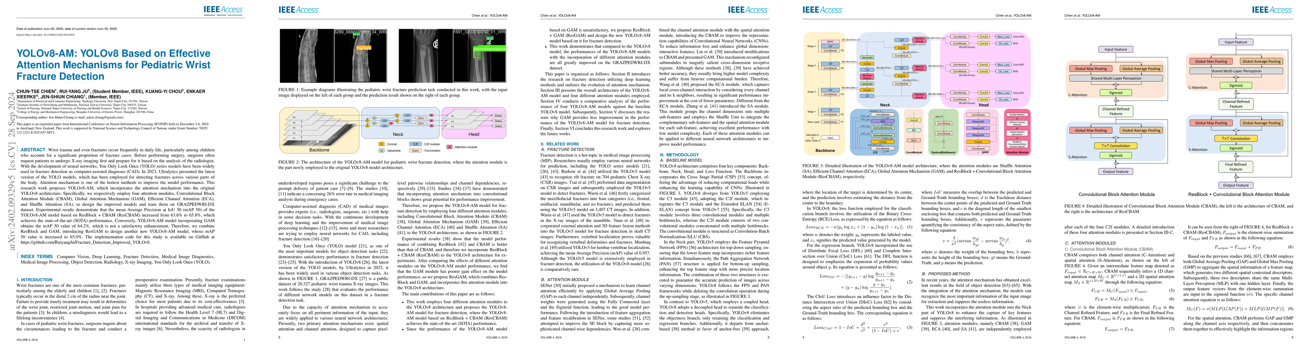 Thumbnail for YOLOv8-AM: YOLOv8 with Attention Mechanisms for Pediatric Wrist Fracture
  Detection