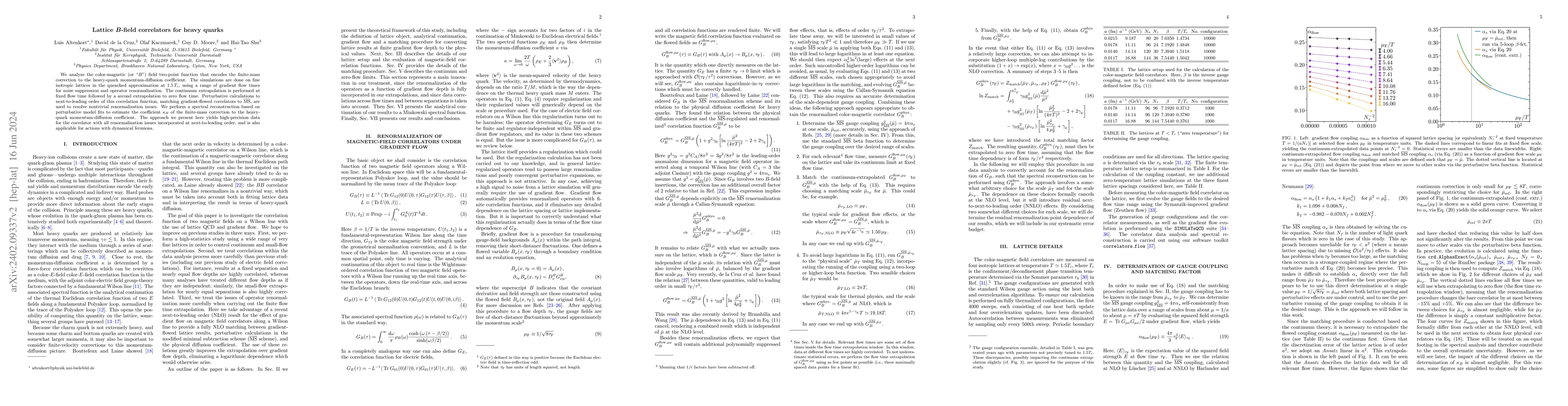 Thumbnail for Lattice $B$-field correlators for heavy quarks