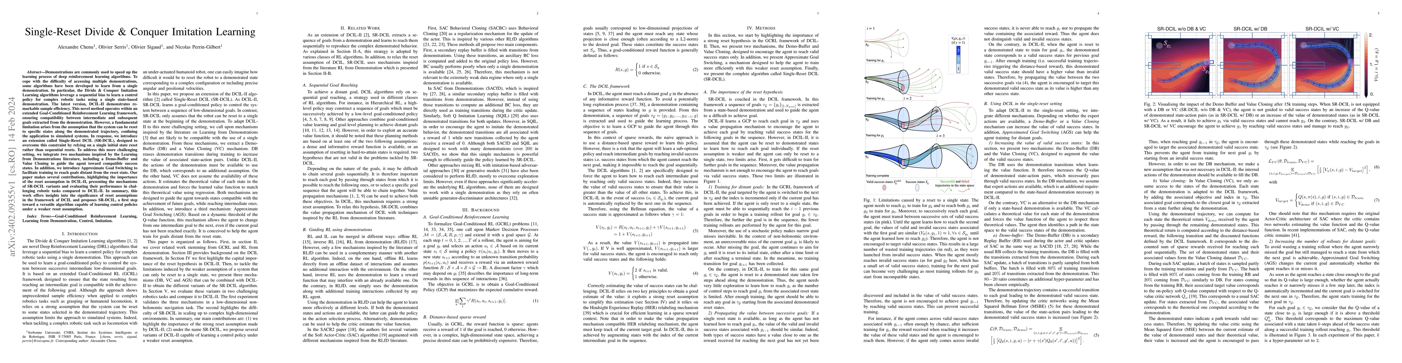 Thumbnail for Single-Reset Divide & Conquer Imitation Learning