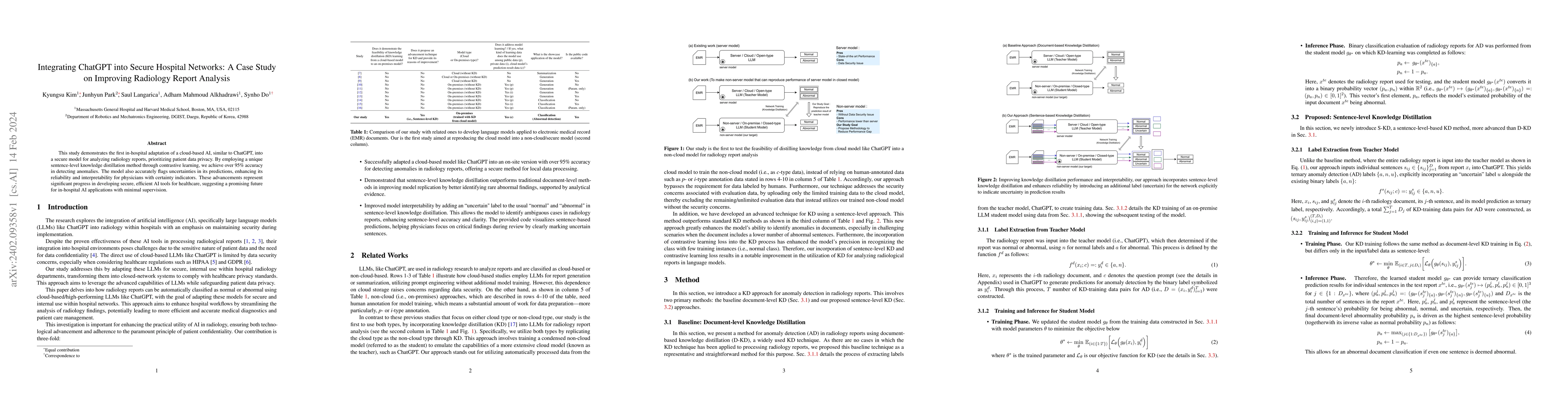 Thumbnail for Integrating ChatGPT into Secure Hospital Networks: A Case Study on
  Improving Radiology Report Analysis