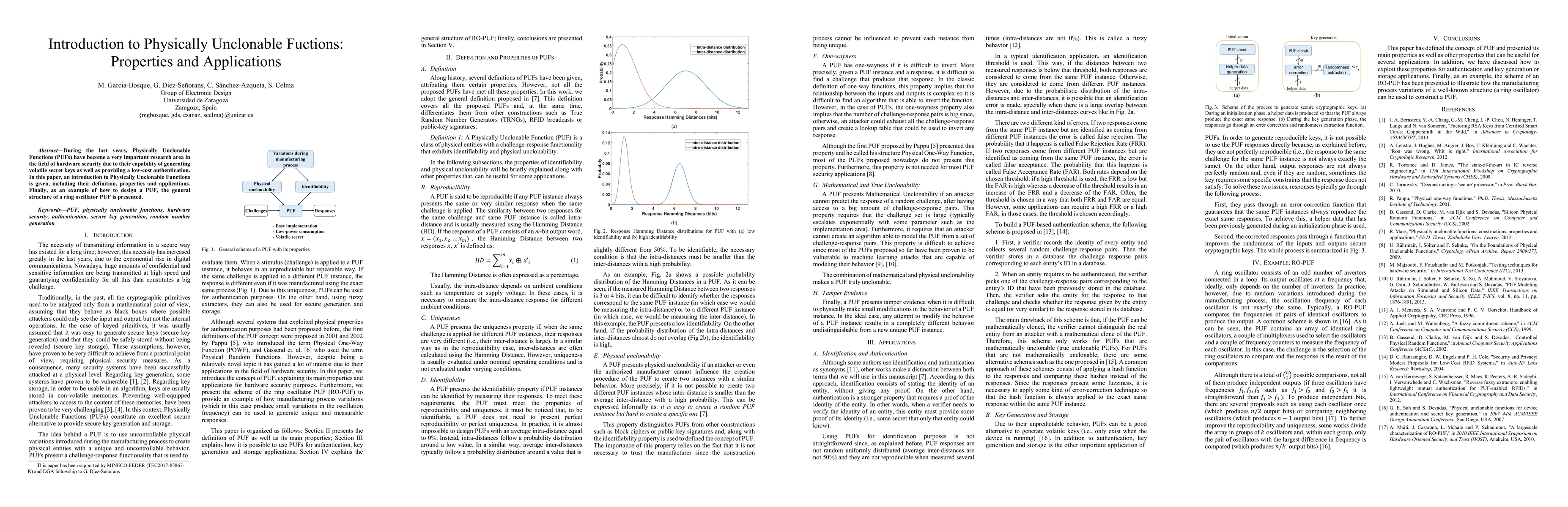 Thumbnail for Introduction to Physically Unclonable Fuctions: Properties and
  Applications