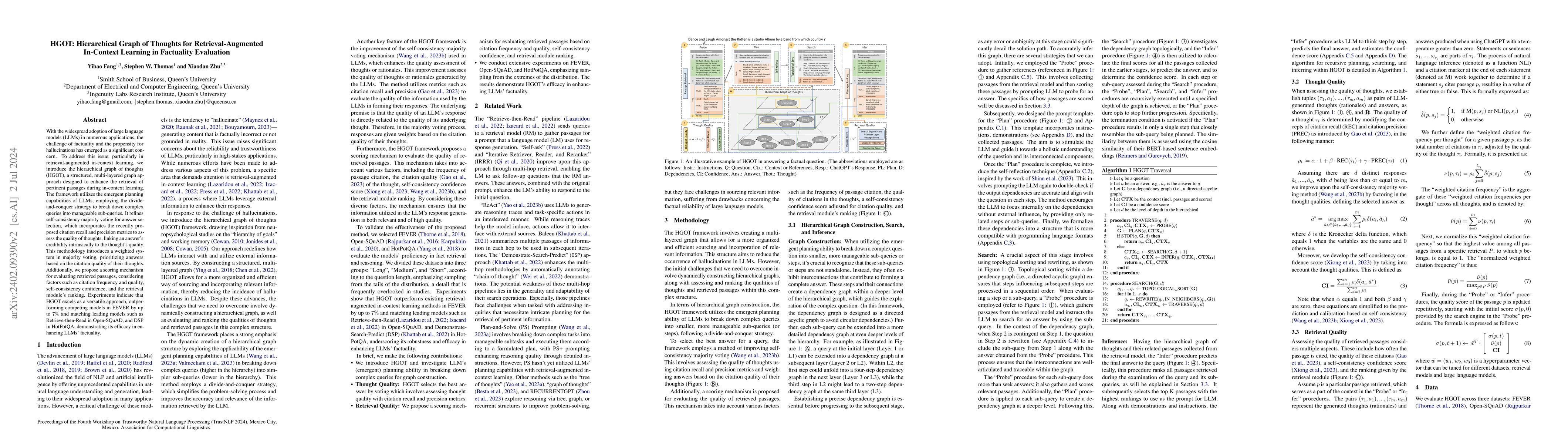 Thumbnail for HGOT: Hierarchical Graph of Thoughts for Retrieval-Augmented In-Context
  Learning in Factuality Evaluation