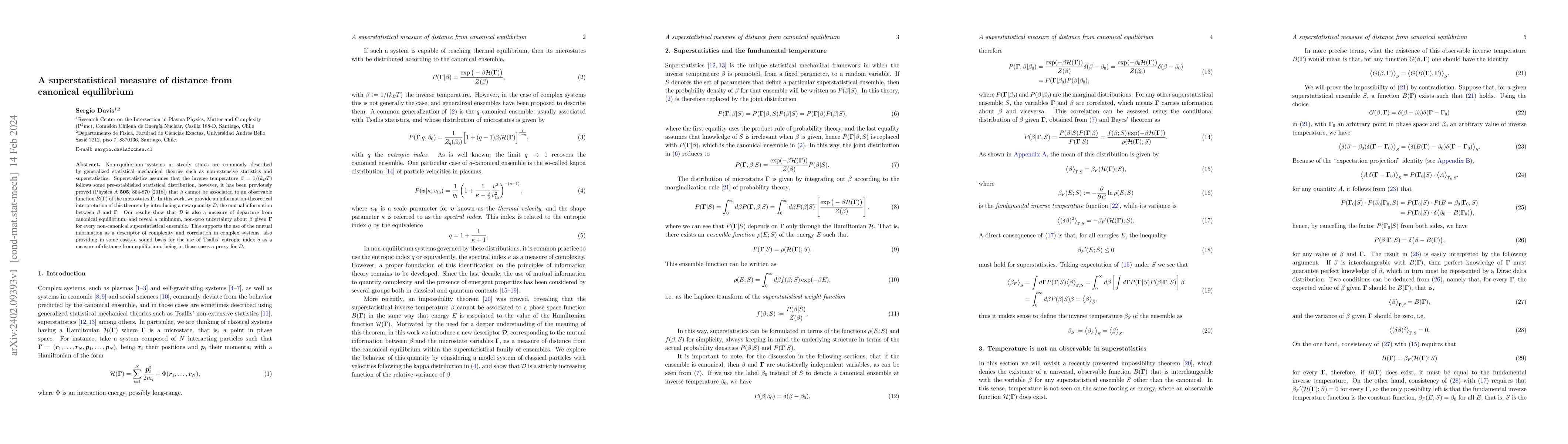 Thumbnail for A superstatistical measure of distance from canonical equilibrium