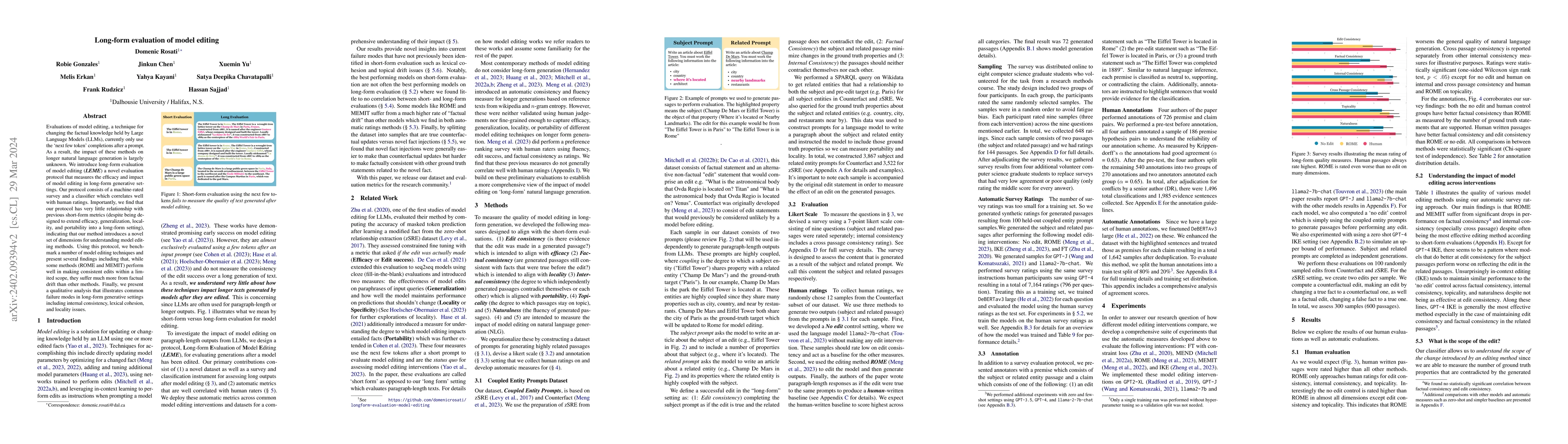 Thumbnail for Long-form evaluation of model editing