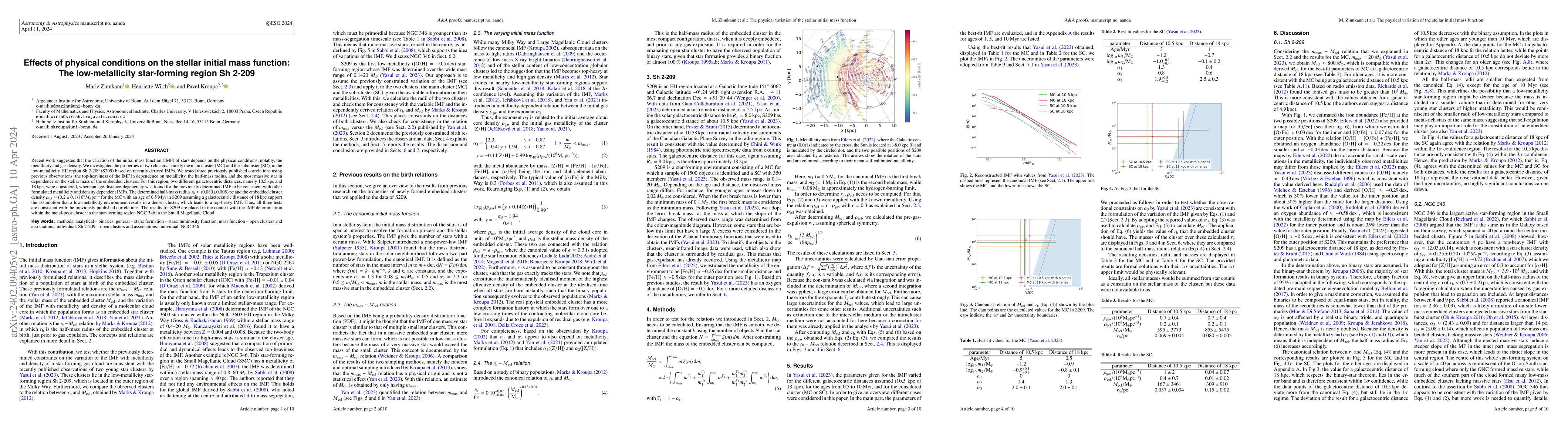 Thumbnail for Effects of physical conditions on the stellar initial mass function: The
  low-metallicity star-forming region Sh 2-209