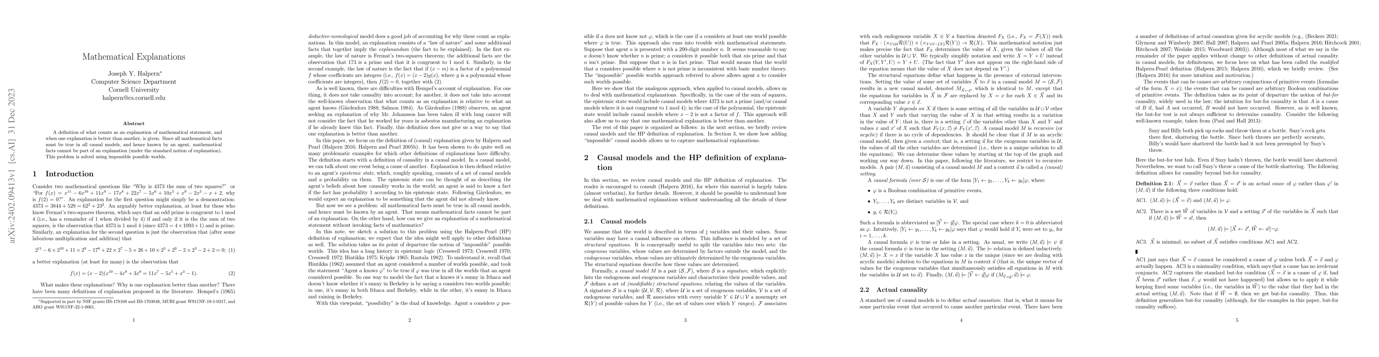 Thumbnail for Mathematical Explanations