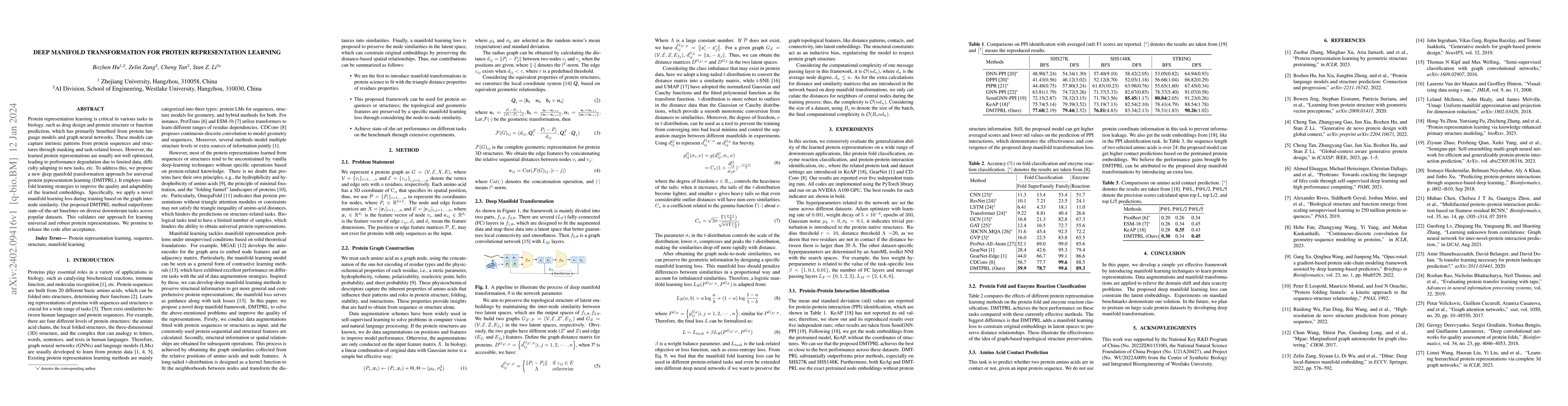 Thumbnail for Deep Manifold Transformation for Protein Representation Learning