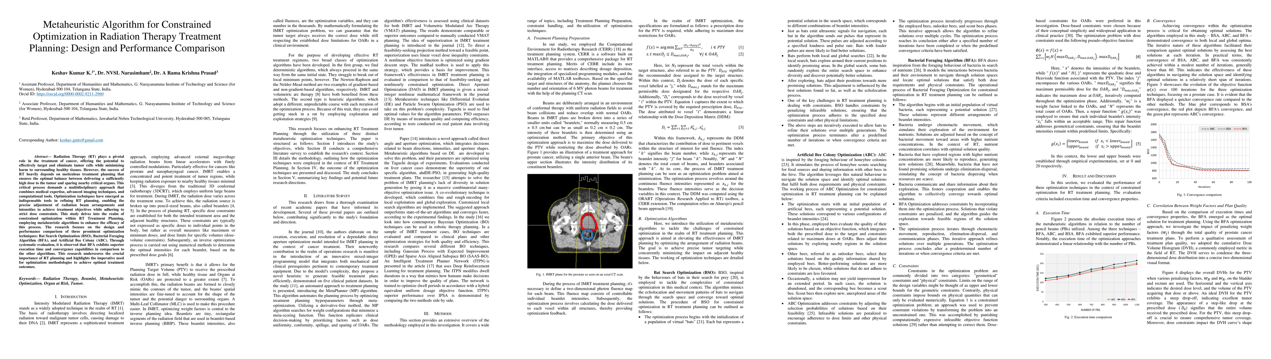 Thumbnail for Metaheuristic Algorithm for Constrained Optimization in Radiation
  Therapy Treatment Planning: Design and Performance Comparison