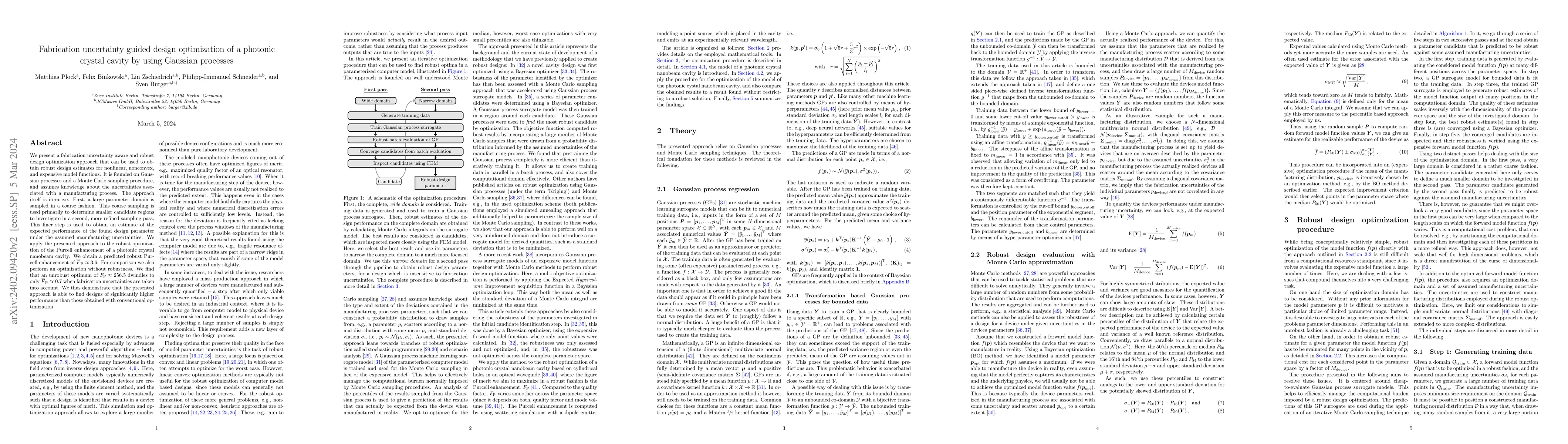 Thumbnail for Fabrication uncertainty guided design optimization of a photonic crystal
  cavity by using Gaussian processes