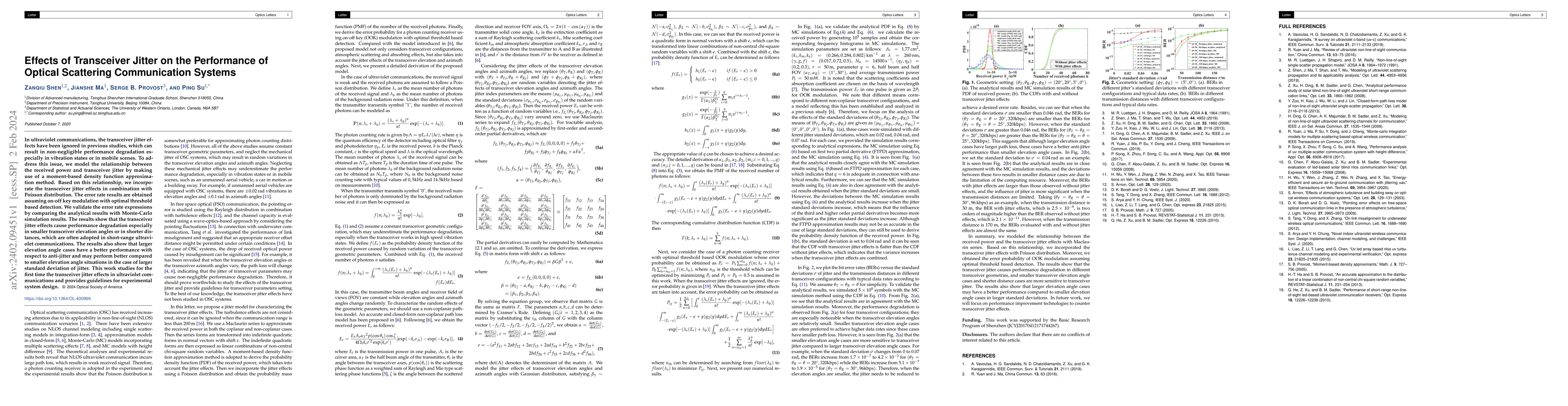 Thumbnail for Effects of Transceiver Jitter on the Performance of Optical Scattering
  Communication Systems