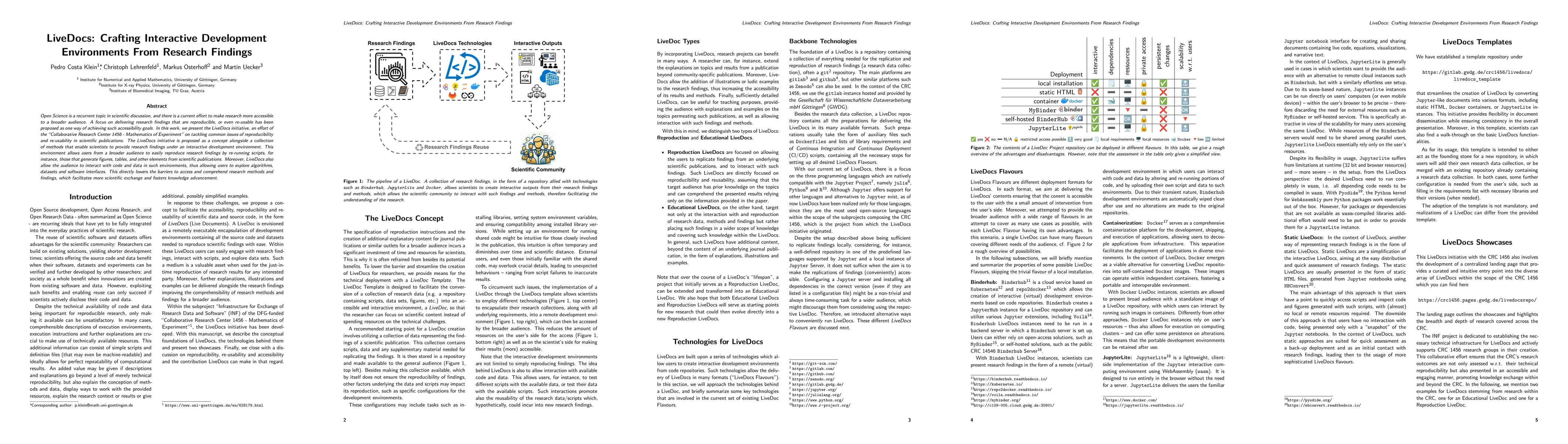Thumbnail for LiveDocs: Crafting Interactive Development Environments From Research
  Findings