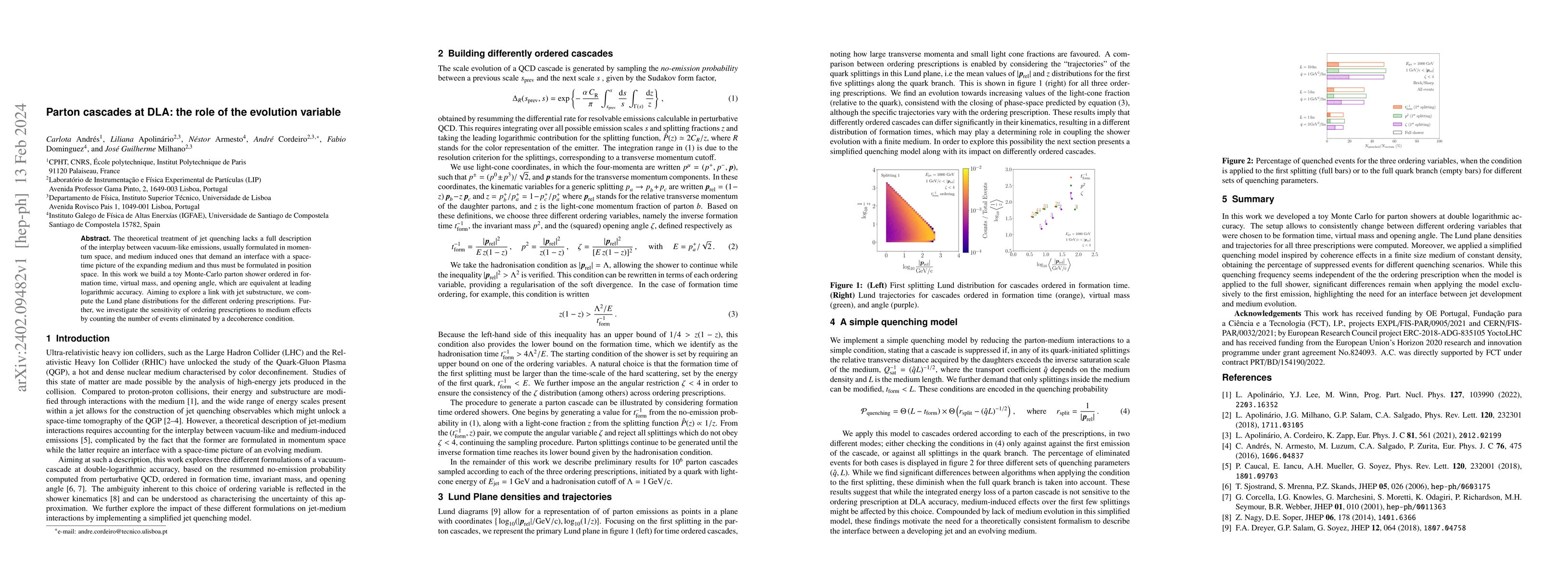 Thumbnail for Parton cascades at DLA: the role of the evolution variable