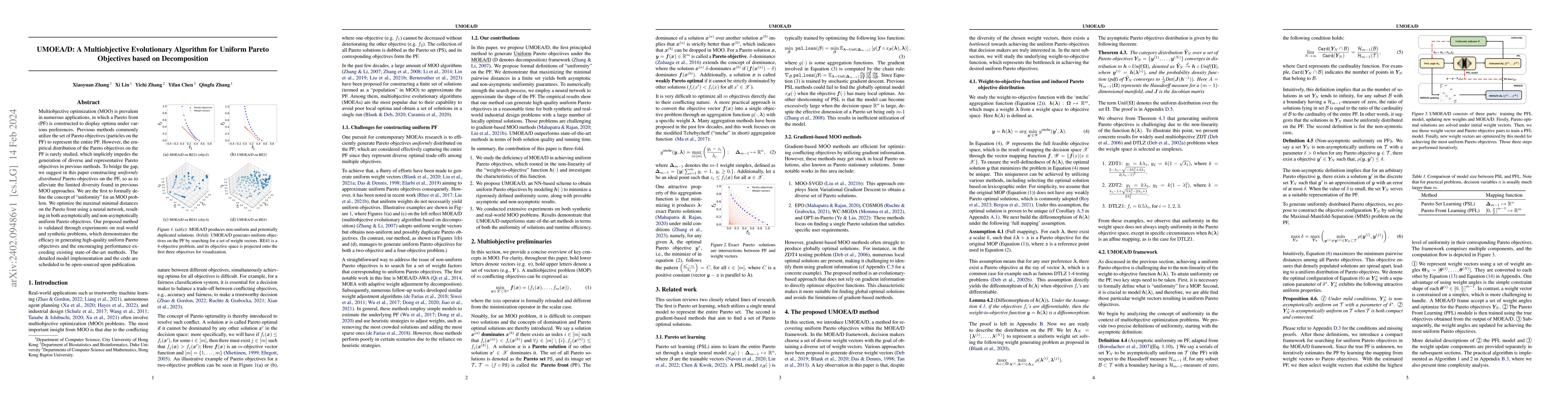 Thumbnail for UMOEA/D: A Multiobjective Evolutionary Algorithm for Uniform Pareto
  Objectives based on Decomposition