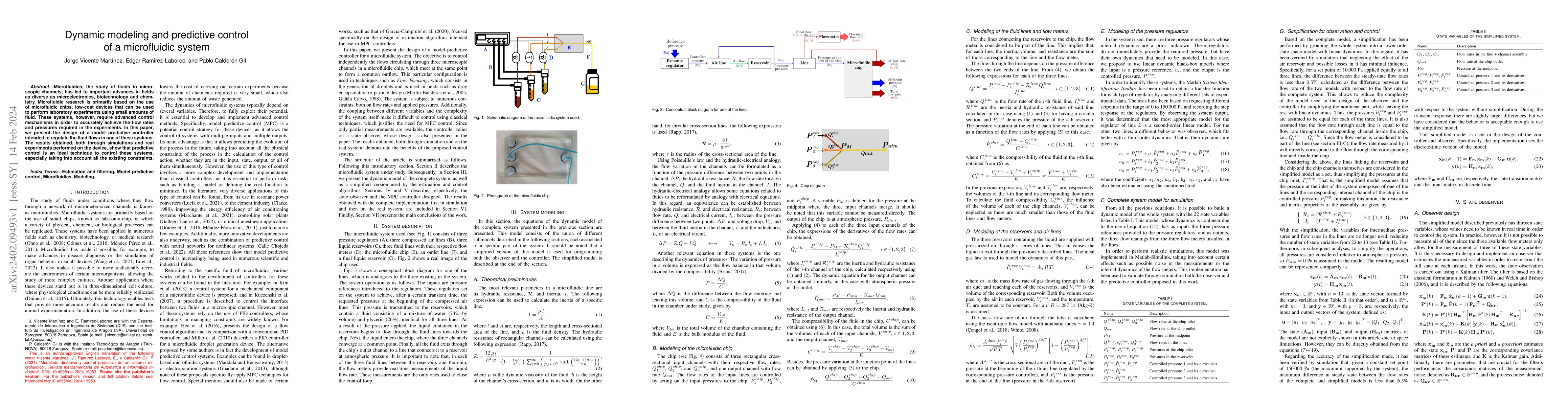 Thumbnail for Dynamic modeling and predictive control of a microfluidic system