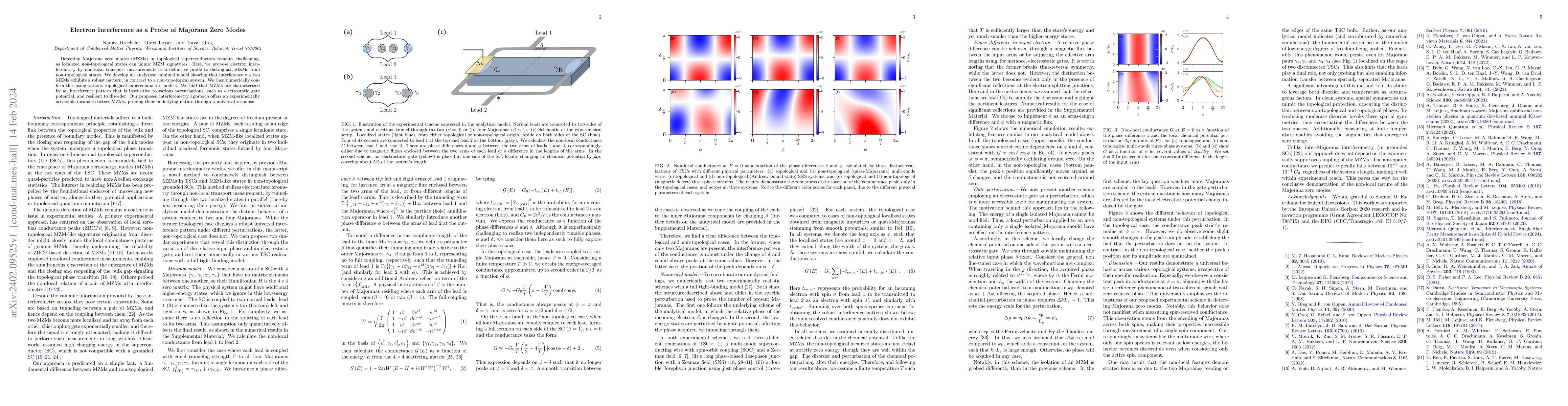 Thumbnail for Electron Interference as a Probe of Majorana Zero Modes