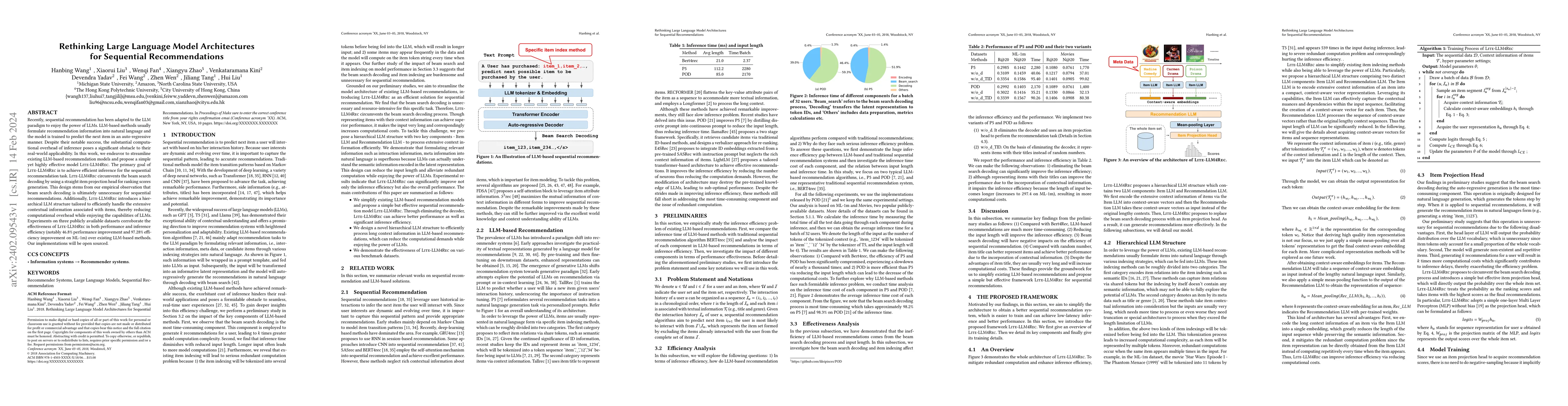 Thumbnail for Rethinking Large Language Model Architectures for Sequential
  Recommendations