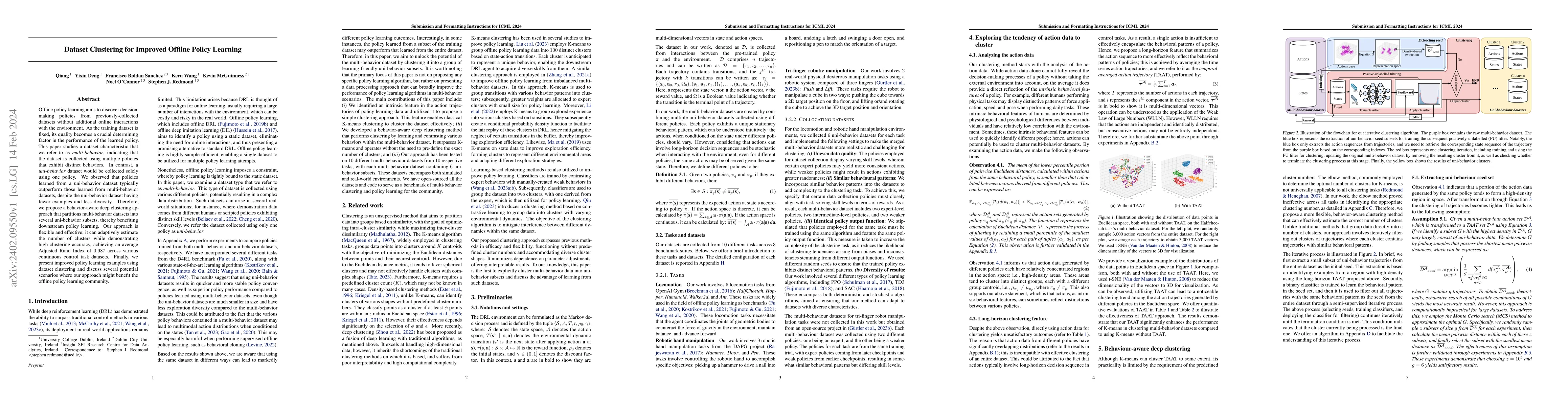 Thumbnail for Dataset Clustering for Improved Offline Policy Learning