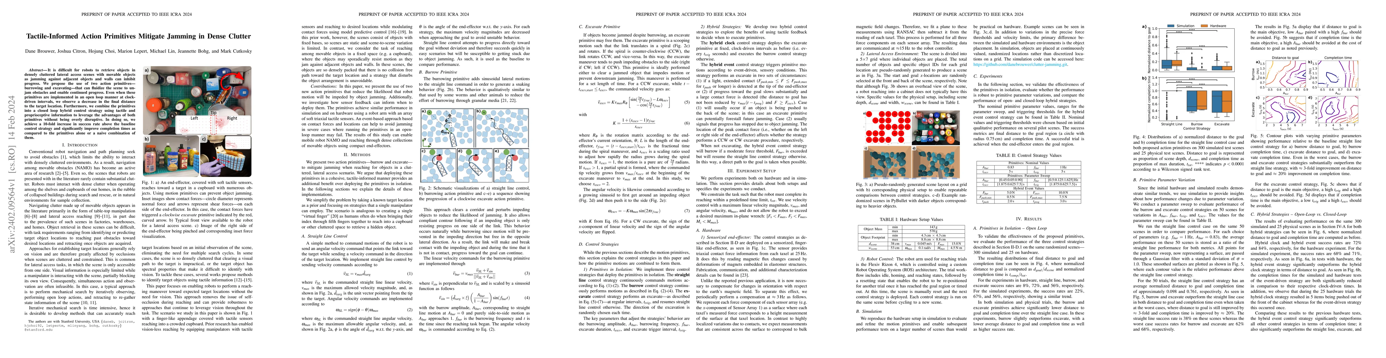 Thumbnail for Tactile-Informed Action Primitives Mitigate Jamming in Dense Clutter