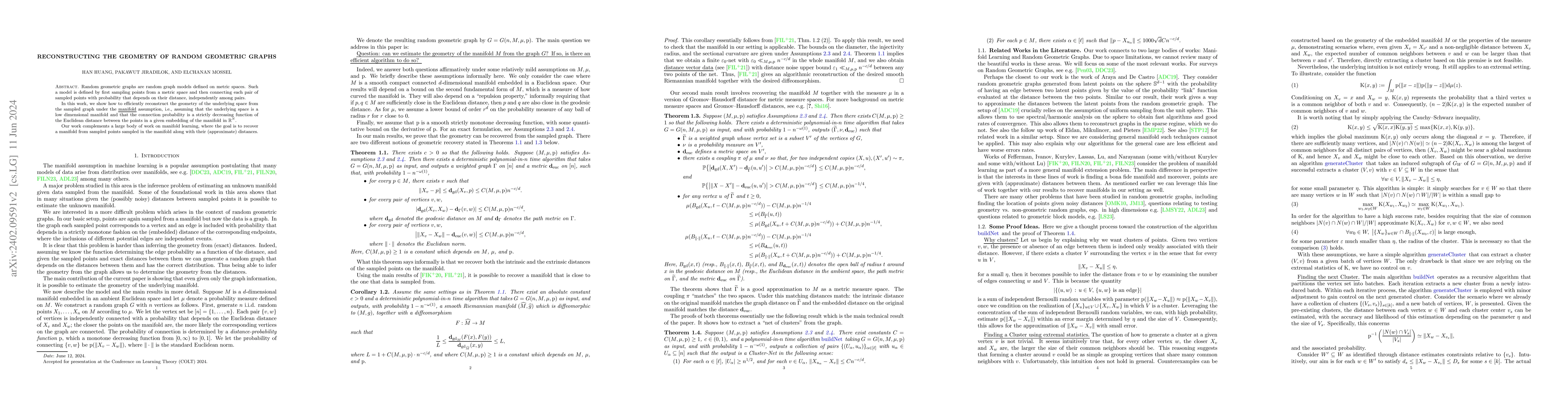 Thumbnail for Reconstructing the Geometry of Random Geometric Graphs