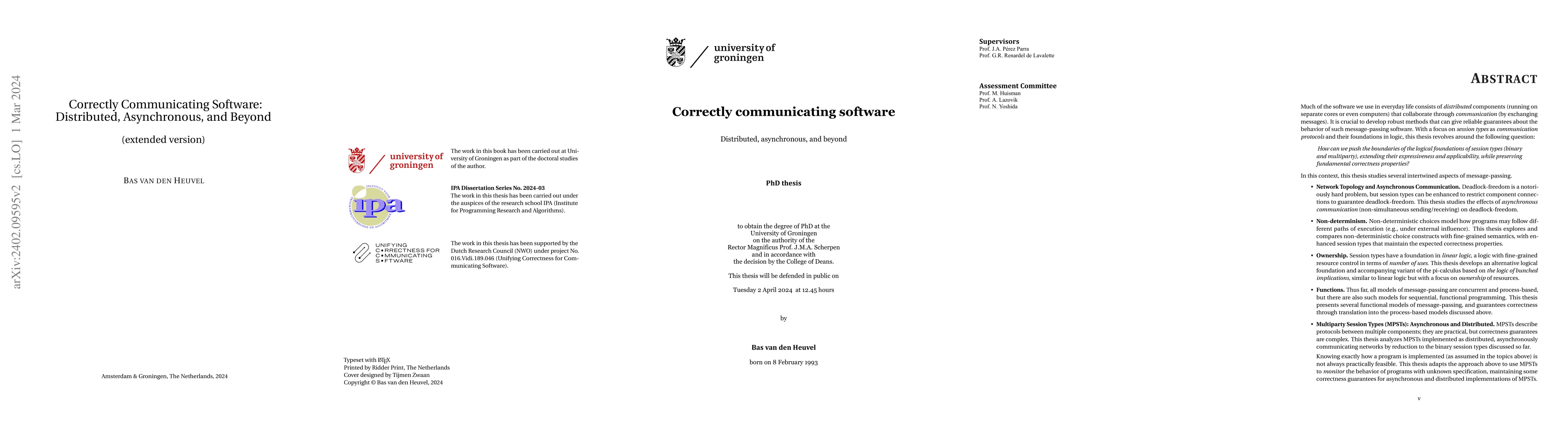 Thumbnail for Correctly Communicating Software: Distributed, Asynchronous, and Beyond
  (extended version)