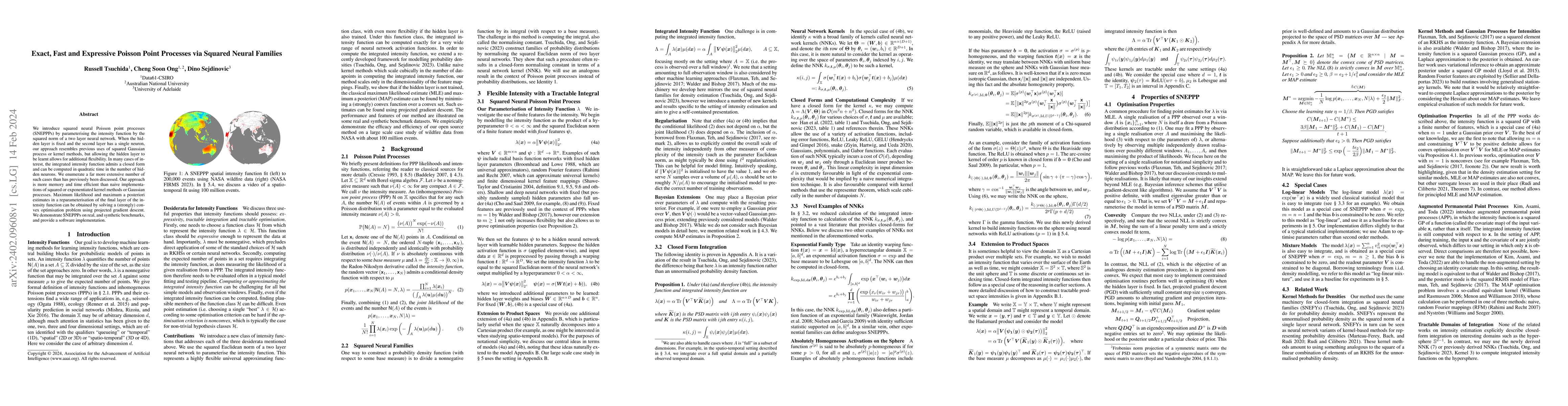 Thumbnail for Exact, Fast and Expressive Poisson Point Processes via Squared Neural
  Families