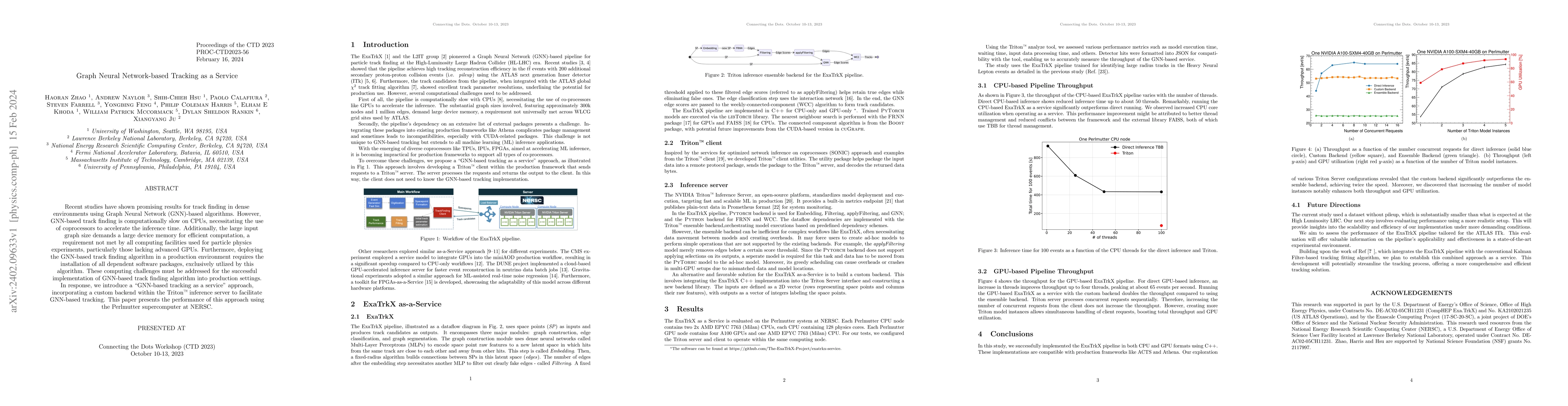 Thumbnail for Graph Neural Network-based Tracking as a Service